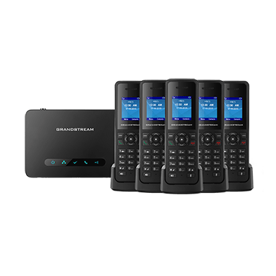 Grandstream DP720 dect cordless phone — front view with handset and display