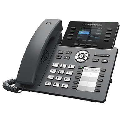 Grandstream GRP2634 voip desk phone — front view with handset and display