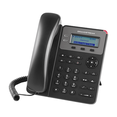 Grandstream GXP1615 voip desk phone — front view with handset and display