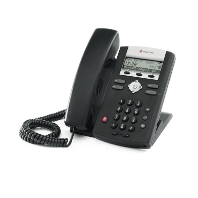 Polycom SoundPoint IP 320 VoIP phone — front view with handset and dialpad