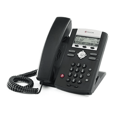 Polycom SoundPoint IP 330 VoIP phone — front view with handset and dialpad