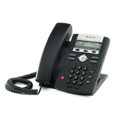 Polycom SoundPoint IP 331 VoIP phone — front view with handset and dialpad