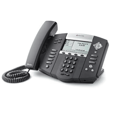 Polycom SoundPoint IP 550 VoIP phone — front view with handset and dialpad