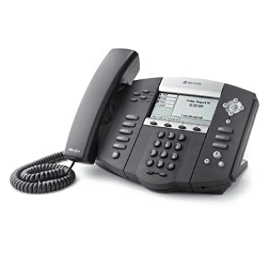 Polycom SoundPoint IP 560 VoIP phone — front view with handset and dialpad