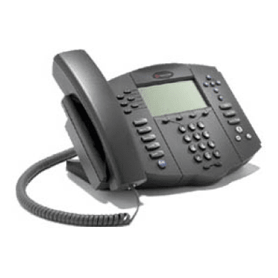 Polycom SoundPoint IP 600 VoIP phone — front view with handset and dialpad