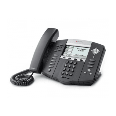 Polycom SoundPoint IP 670 VoIP phone — front view with handset and dialpad