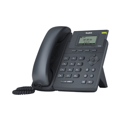Yealink T19 E2 voip desk phone — front view with handset and display