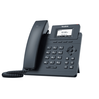 Yealink T30P voip desk phone — front view with handset and display