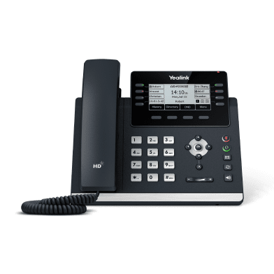 Yealink T44W voip desk phone — front view with handset and display