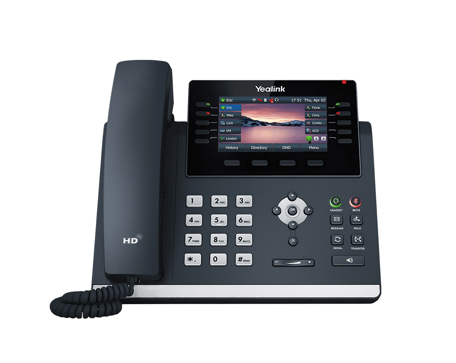 Yealink T46U VoIP desk phone — 16 lines, 4.3-inch color display